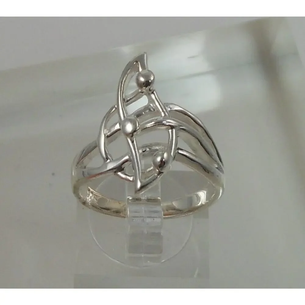 1999's‎ New Unique Vintage Handmade 925 Sterling Silver Artistic Ring Size 7.5